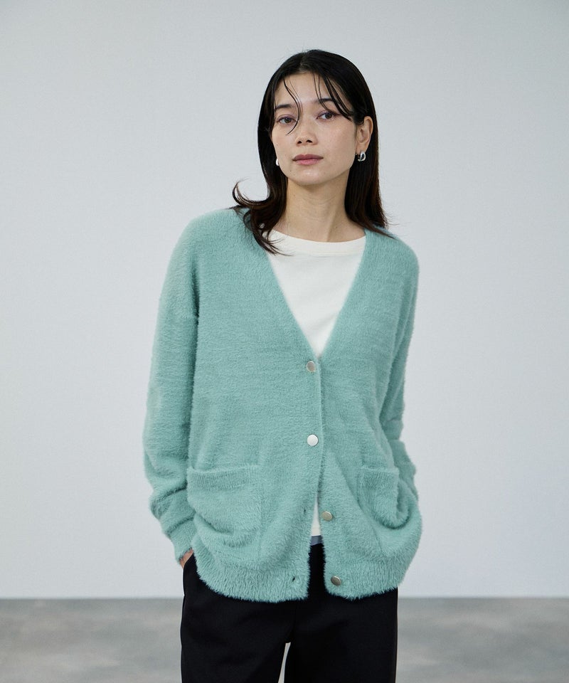 [期間限定knit]milli de l'air フェザーヤーンカーディガン レディース商品画像-3