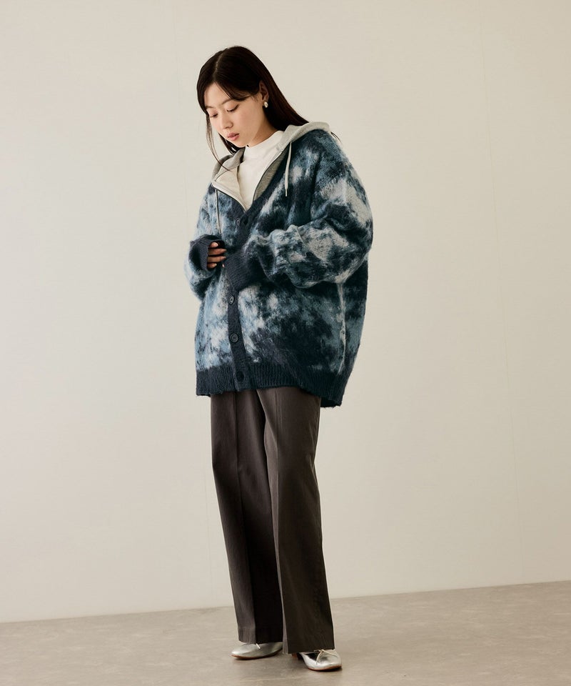 nAvy モヘアタッチマーブルカーディガン レディース商品画像-13