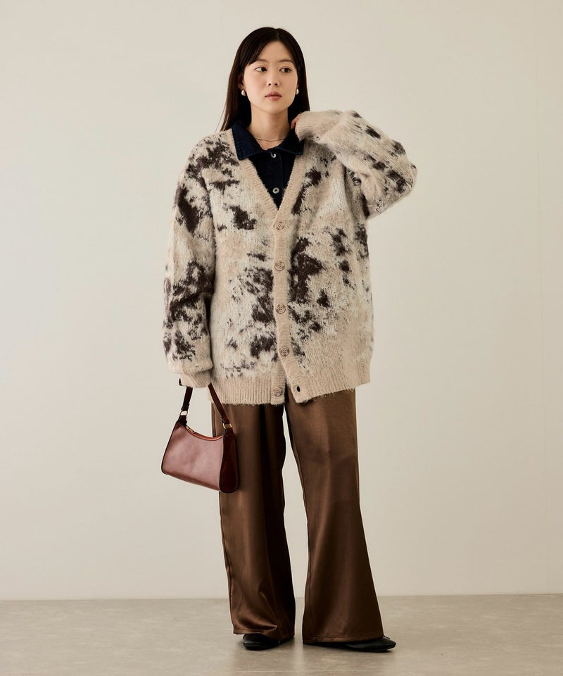 nAvy モヘアタッチマーブルカーディガン レディース商品画像-17