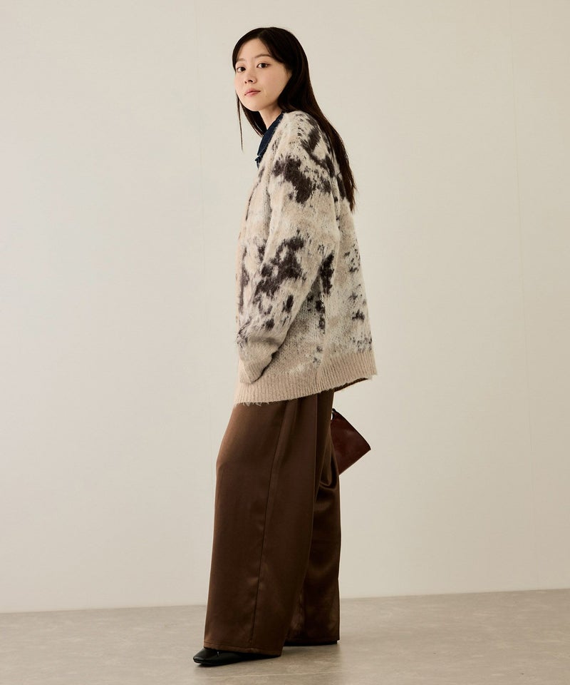 [期間限定knit]nAvy  モヘアタッチマーブルカーディガン レディース商品画像-19