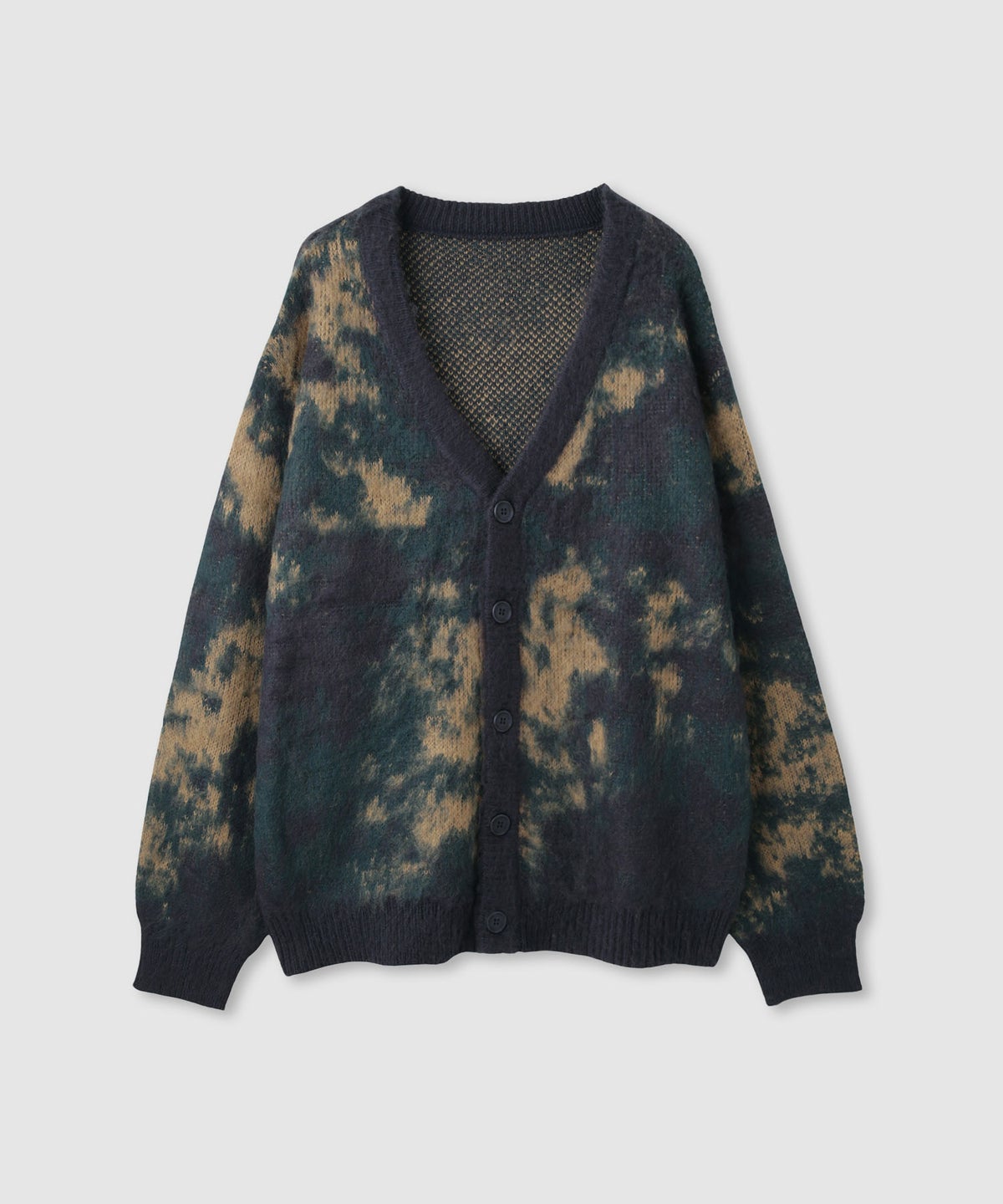 nAvy モヘアタッチマーブルカーディガン レディース
