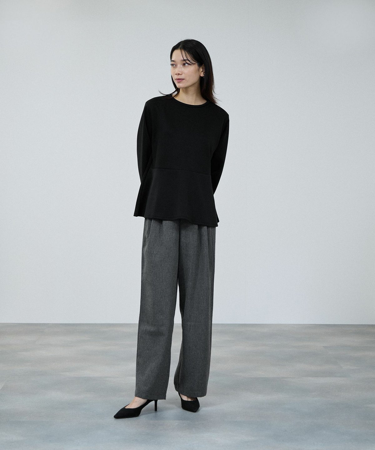 milli de l'air オーセンティックツイードタックパンツ レディース