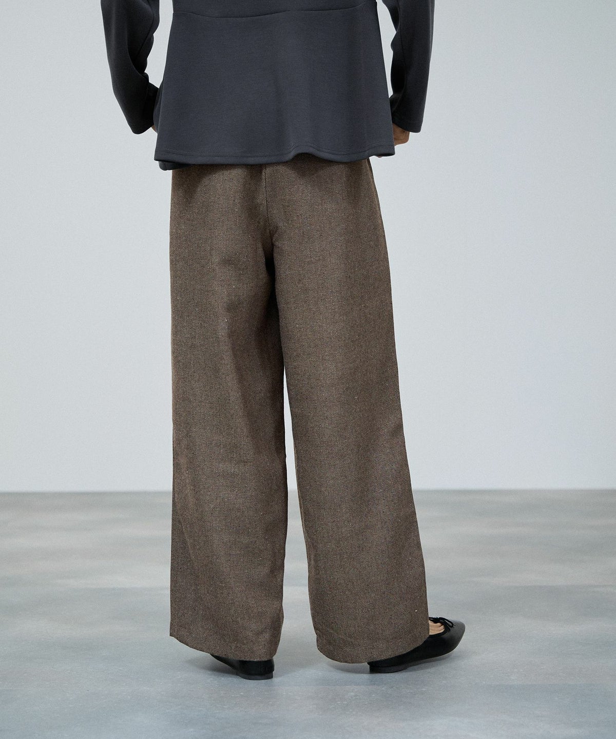 milli de l'air オーセンティックツイードタックパンツ レディース