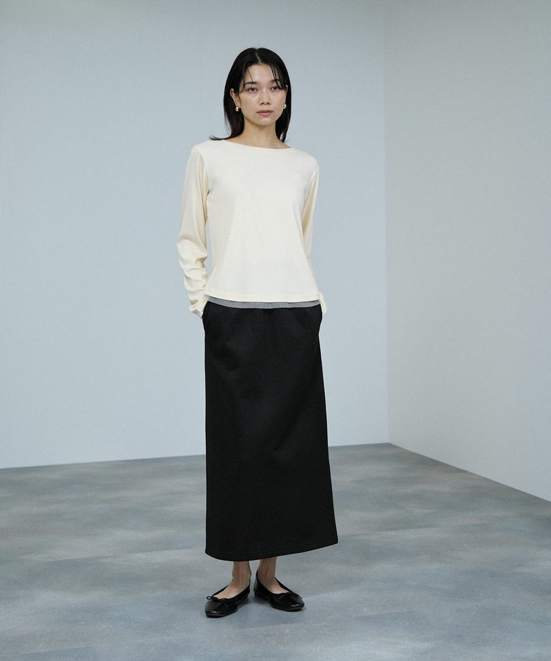 milli de l'air ラメ裏毛Iラインスカート レディース商品画像-7