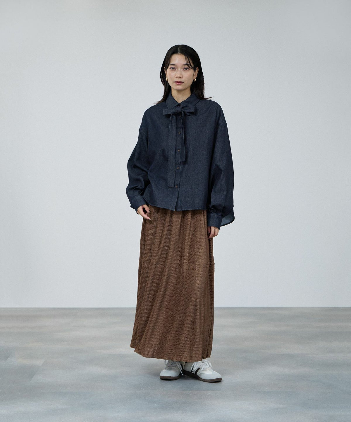 milli de l'air イレギュラープリーツスカート レディース