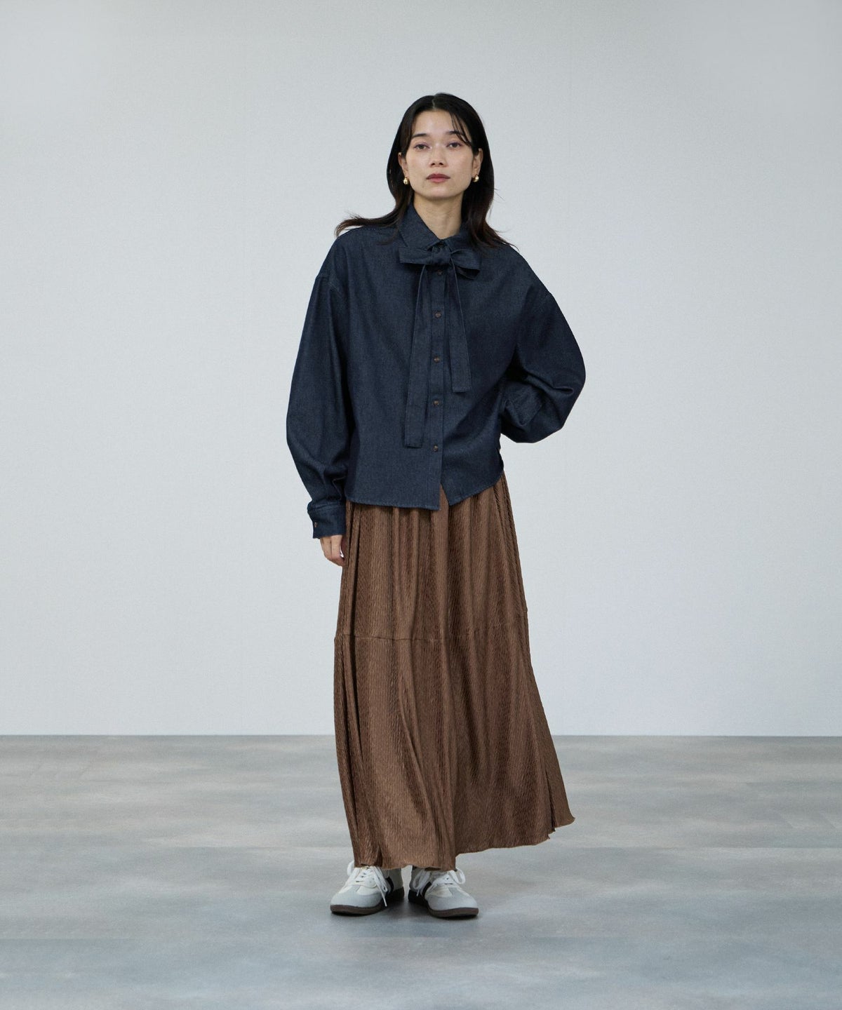 milli de l'air イレギュラープリーツスカート レディース