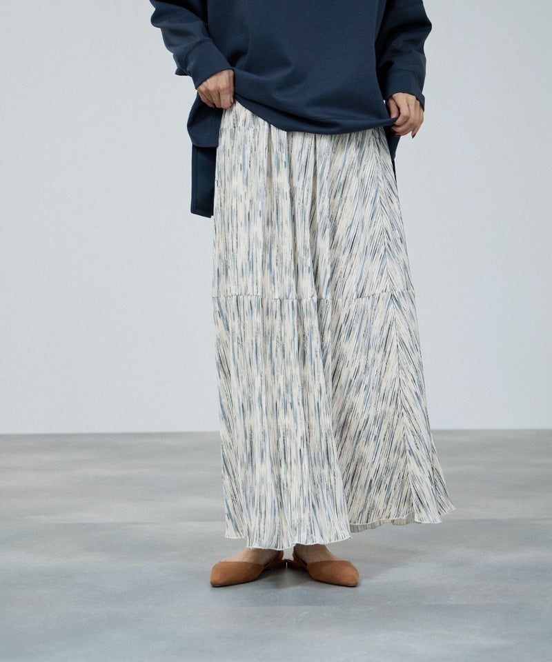 milli de l'air ニュアンス柄プリーツフレアスカート レディース商品画像-2