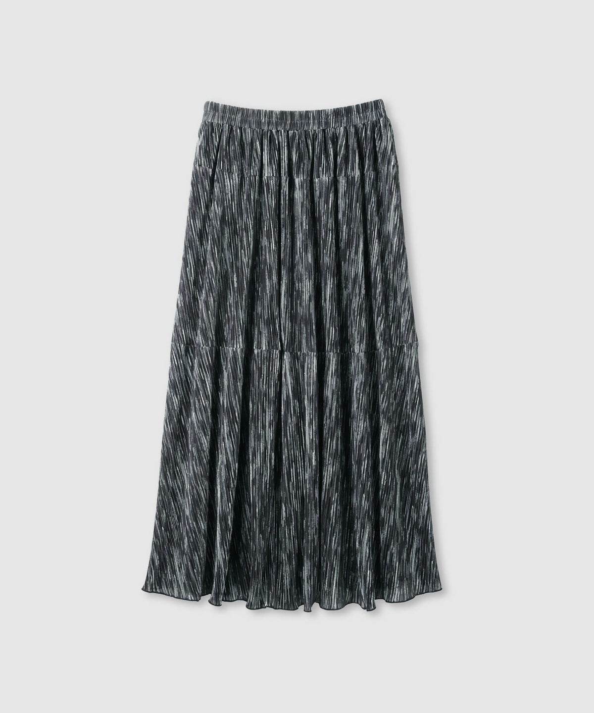 milli de l'air ニュアンス柄プリーツフレアスカート レディース