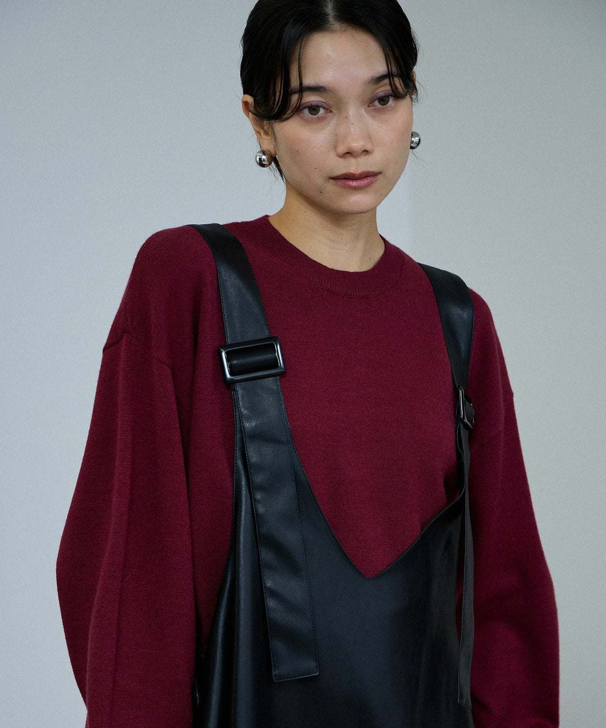 milli de l'air ソフト合皮ジャンパースカート レディース