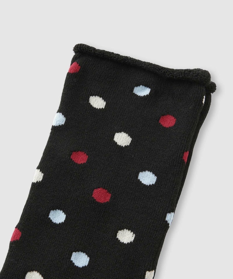 nAvy  MAC HEAT クルーソックス マルチドット 2足組 レディース商品画像-3