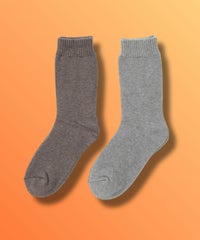 nAvy MAC HEAT クルーソックス 無地ミックス 2足組 レディース