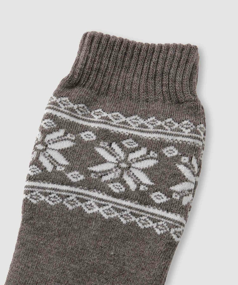 nAvy MAC HEAT クルーソックス 雪柄 2足組 レディース商品画像-2