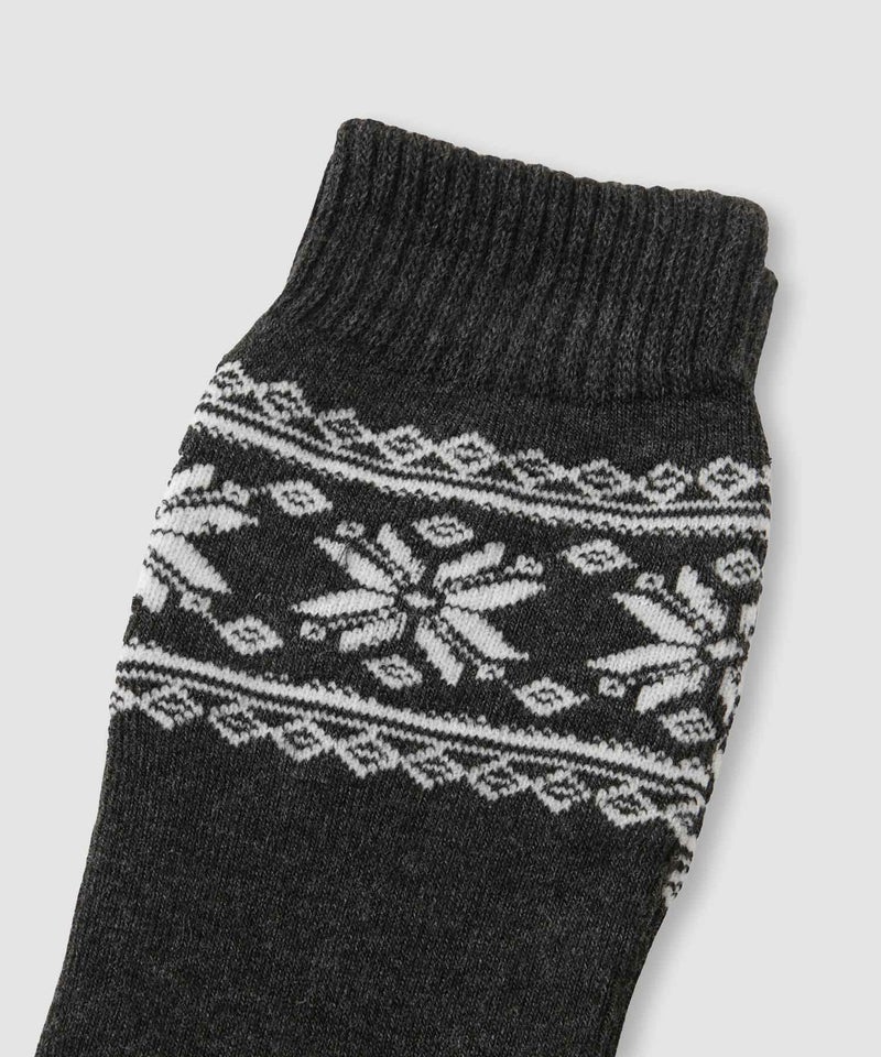 nAvy MAC HEAT クルーソックス 雪柄 2足組 レディース商品画像-3