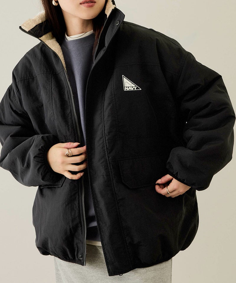 NAVY 裏ボアリバーシブルブルゾン レディース商品画像-1