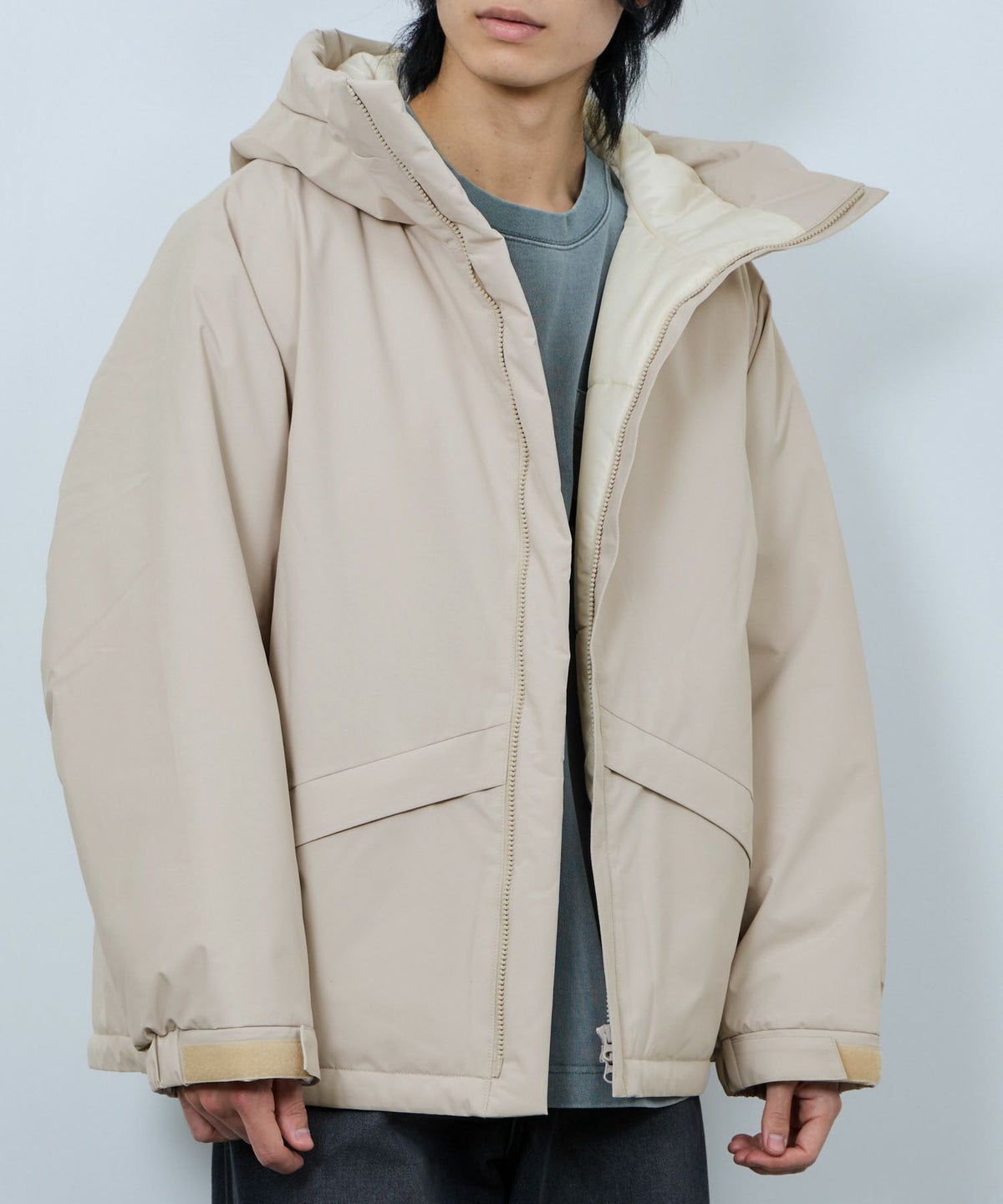 NAVY 中綿モンスターパーカーブルゾン レディース