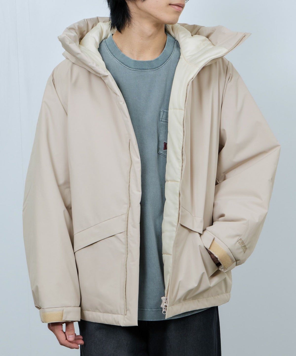 NAVY 中綿モンスターパーカーブルゾン レディース