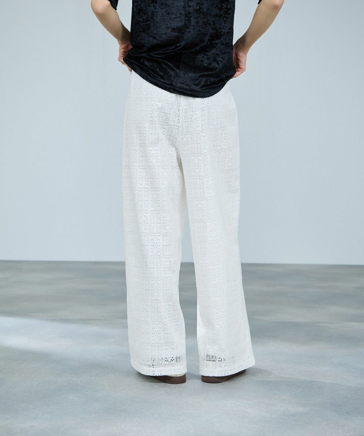 milli de l'air パッチワーク調レーシーパンツ レディース