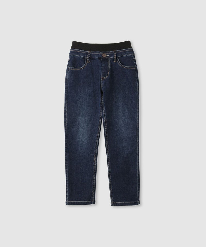 NAVY のびるモン ストレッチデニムストレートパンツ ウエストリブパンツ キッズ商品画像-2