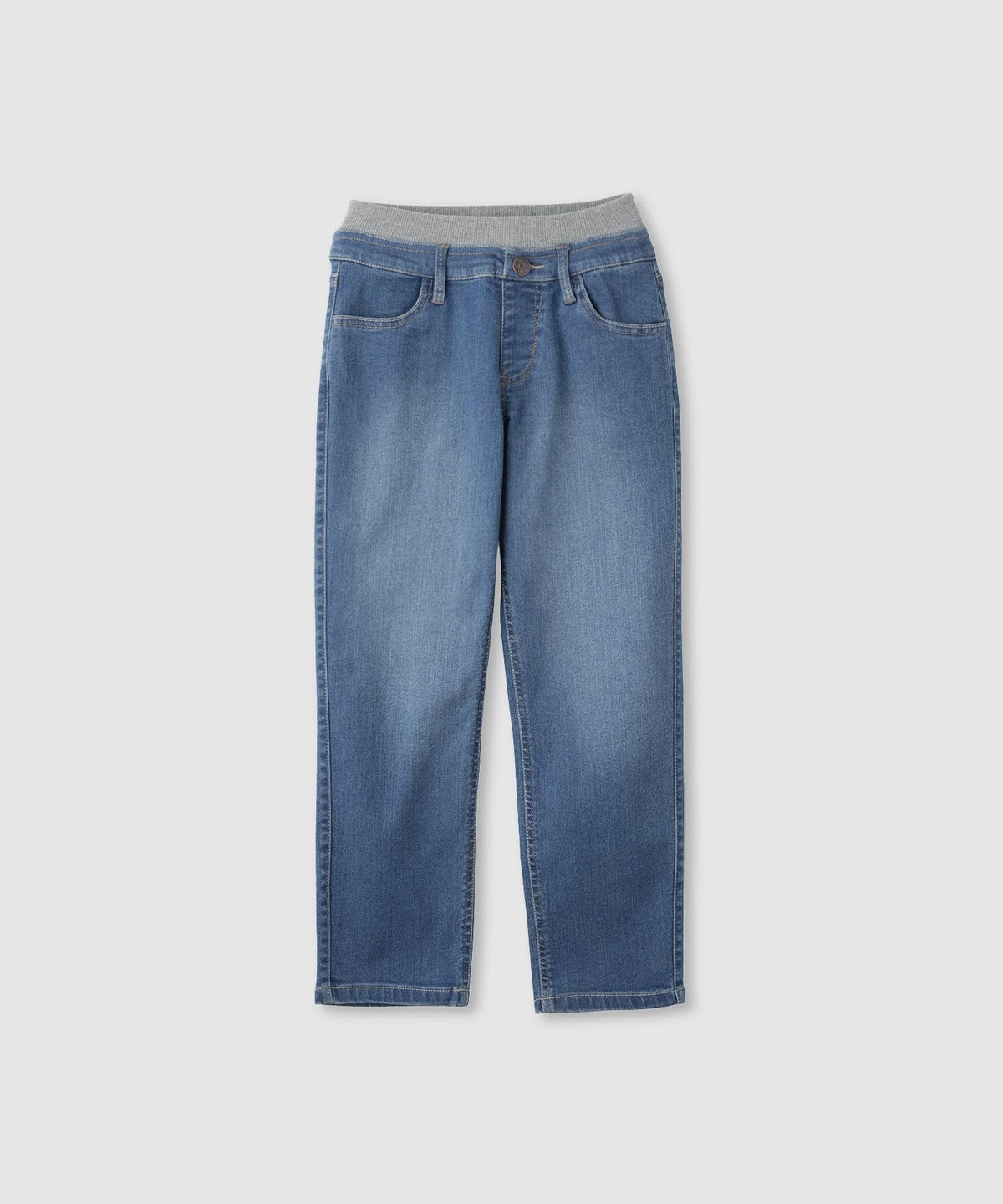 NAVY のびるモン ストレッチデニムストレートパンツ ウエストリブパンツ キッズ