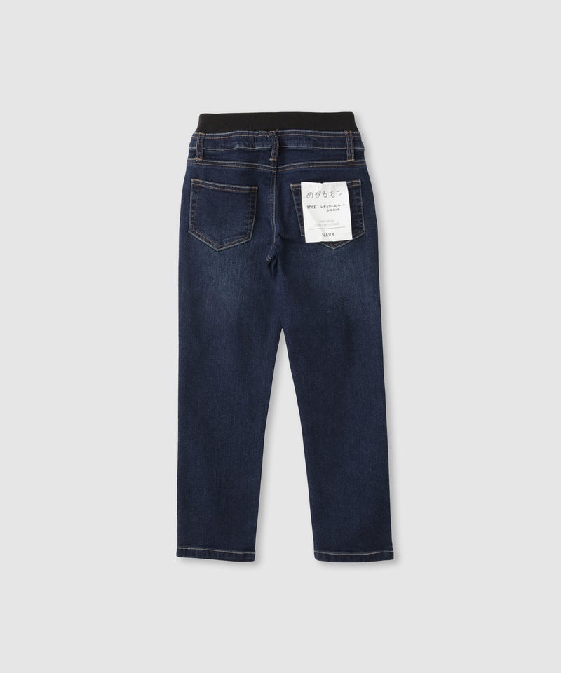 NAVY のびるモン ストレッチデニムストレートパンツ ウエストリブパンツ キッズ商品画像-7