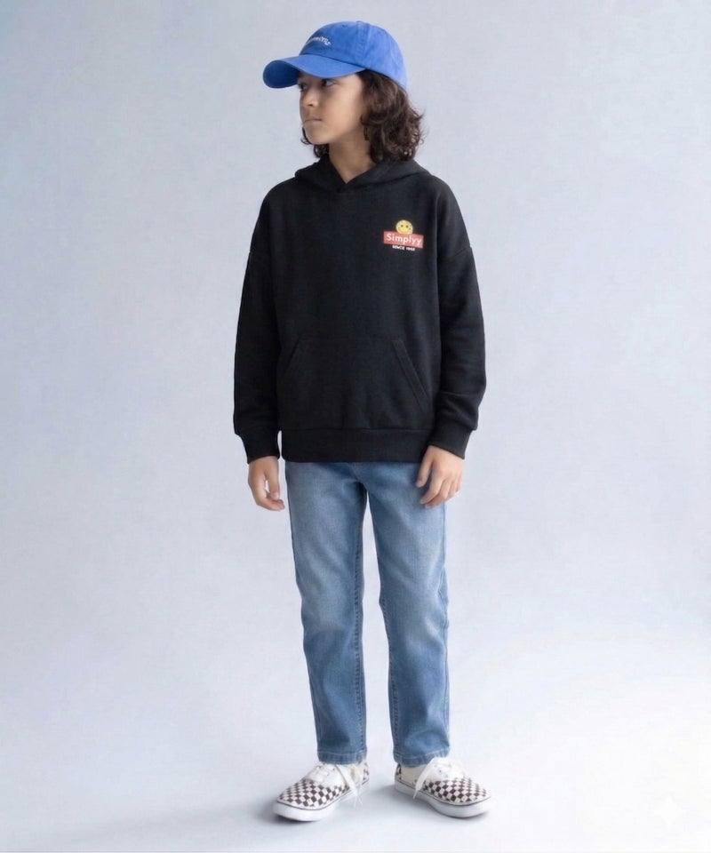 NAVY  のびるモン ストレッチデニムストレートパンツ ウエストリブパンツ キッズ商品画像-11