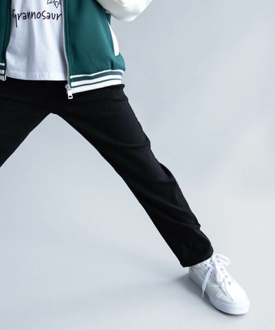 NAVY のびるモン ストレッチツイルストレートパンツ ウエストリブパンツ キッズ