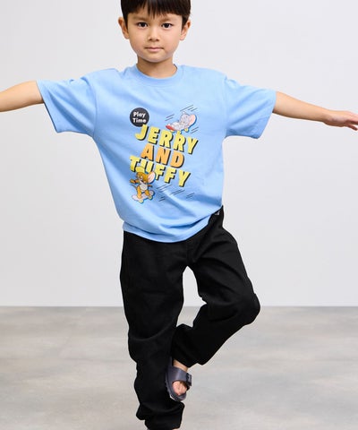 NAVY のびるモン ストレッチツイルストレートパンツ ウエストリブパンツ キッズ
