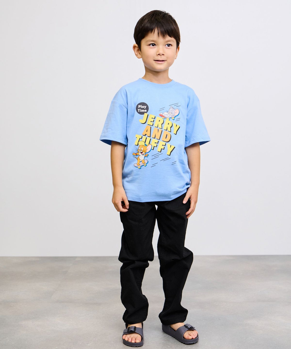 NAVY のびるモン ストレッチツイルストレートパンツ ウエストリブパンツ キッズ