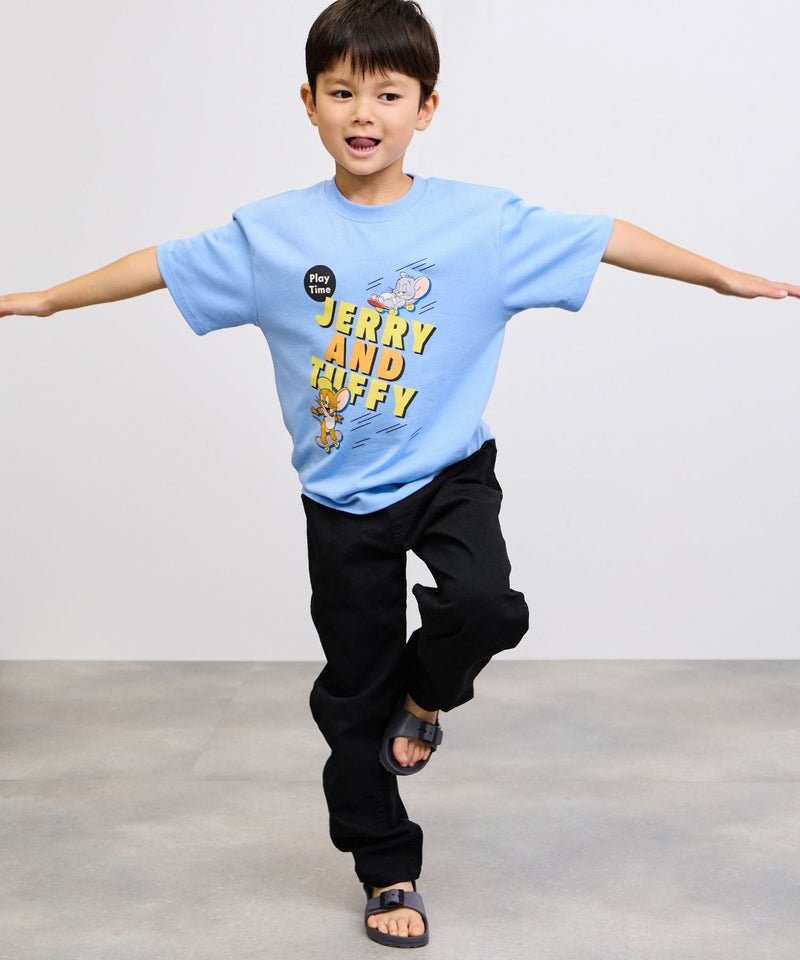 NAVY  のびるモン ストレッチツイルストレートパンツ ウエストリブパンツ キッズ商品画像-6