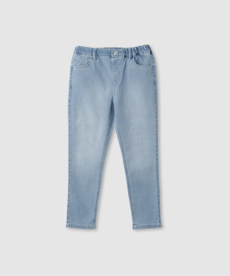 NAVY  のびるモン ストレッチデニムスキニーパンツ ウエストシャーリングパンツ キッズ商品画像-2