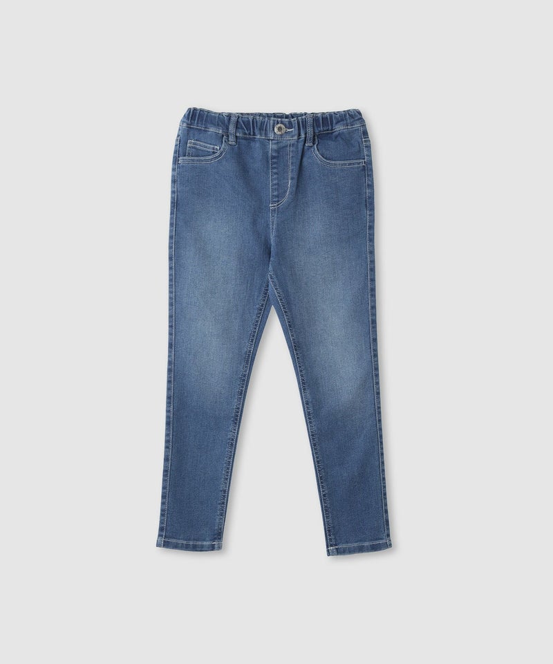 NAVY のびるモン ストレッチデニムスキニーパンツ ウエストシャーリングパンツ キッズ商品画像-3