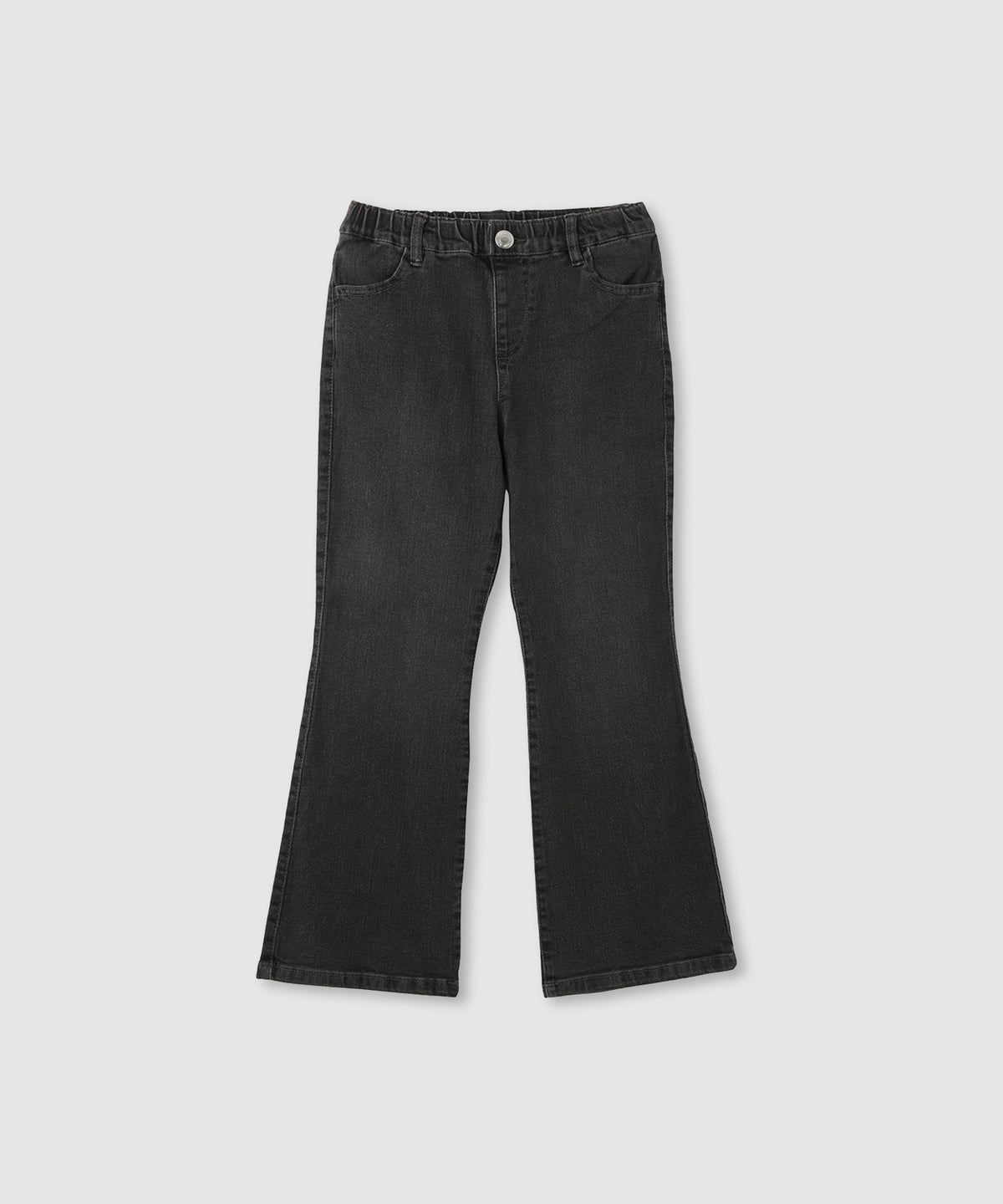 NAVY のびるモン ストレッチデニムフレアパンツ ウエストギャザーパンツ キッズ
