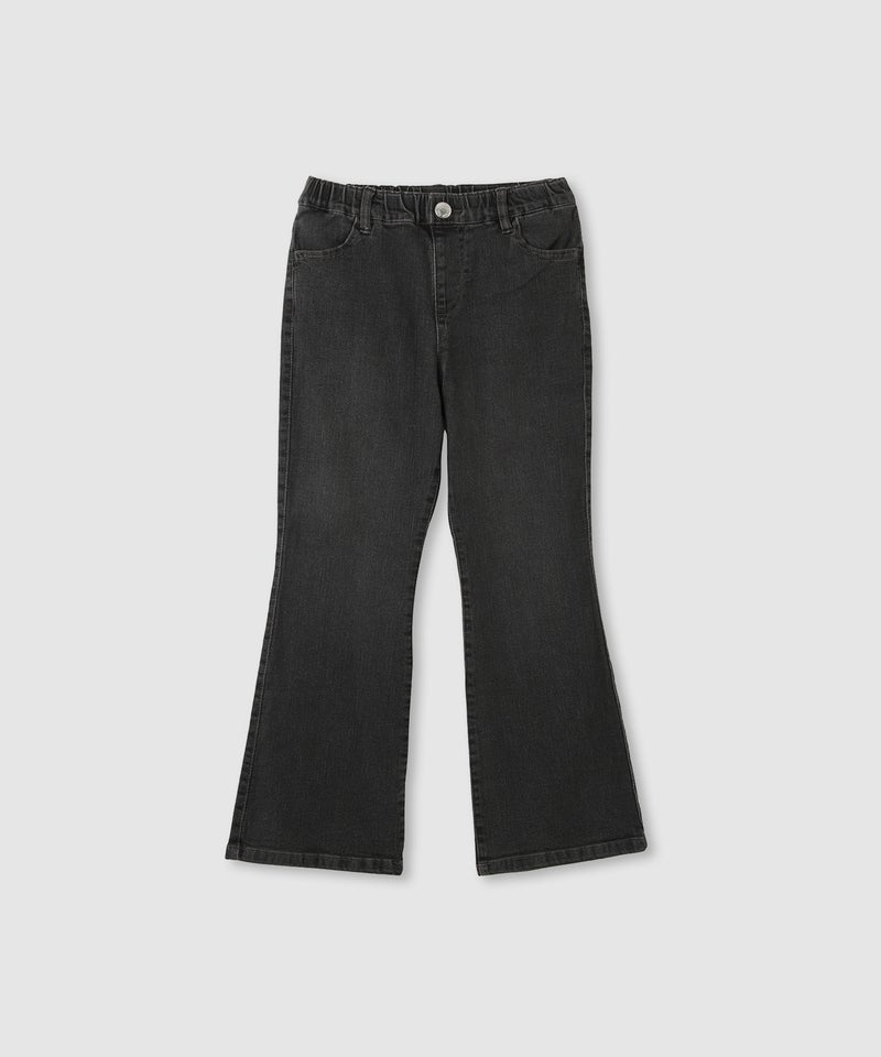 NAVY  のびるモン ストレッチデニムフレアパンツ ウエストギャザーパンツ キッズ商品画像-2