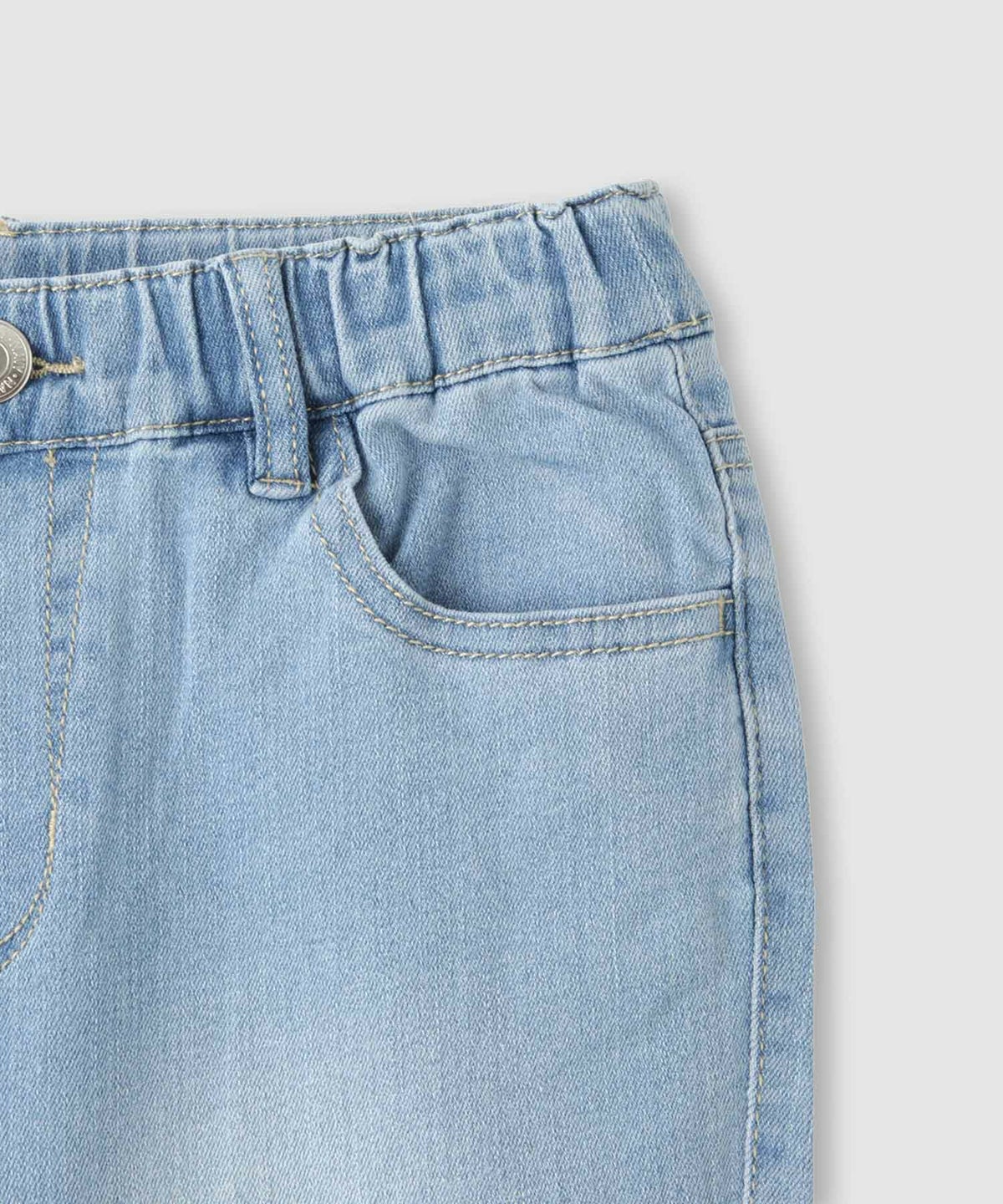 NAVY のびるモン ストレッチデニムフレアパンツ ウエストギャザーパンツ キッズ