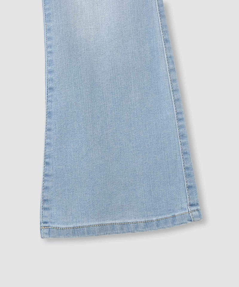 NAVY のびるモン ストレッチデニムフレアパンツ ウエストギャザーパンツ キッズ商品画像-6