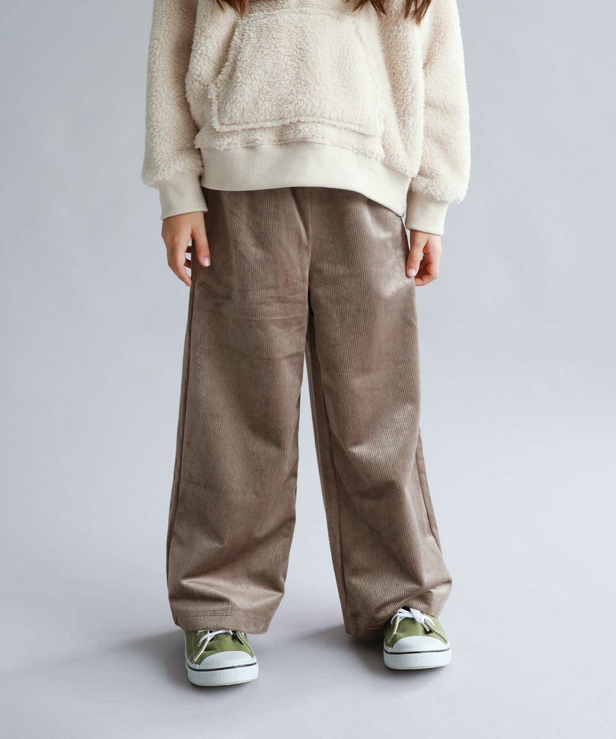 NAVY ベロアコールワイドパンツ キッズ