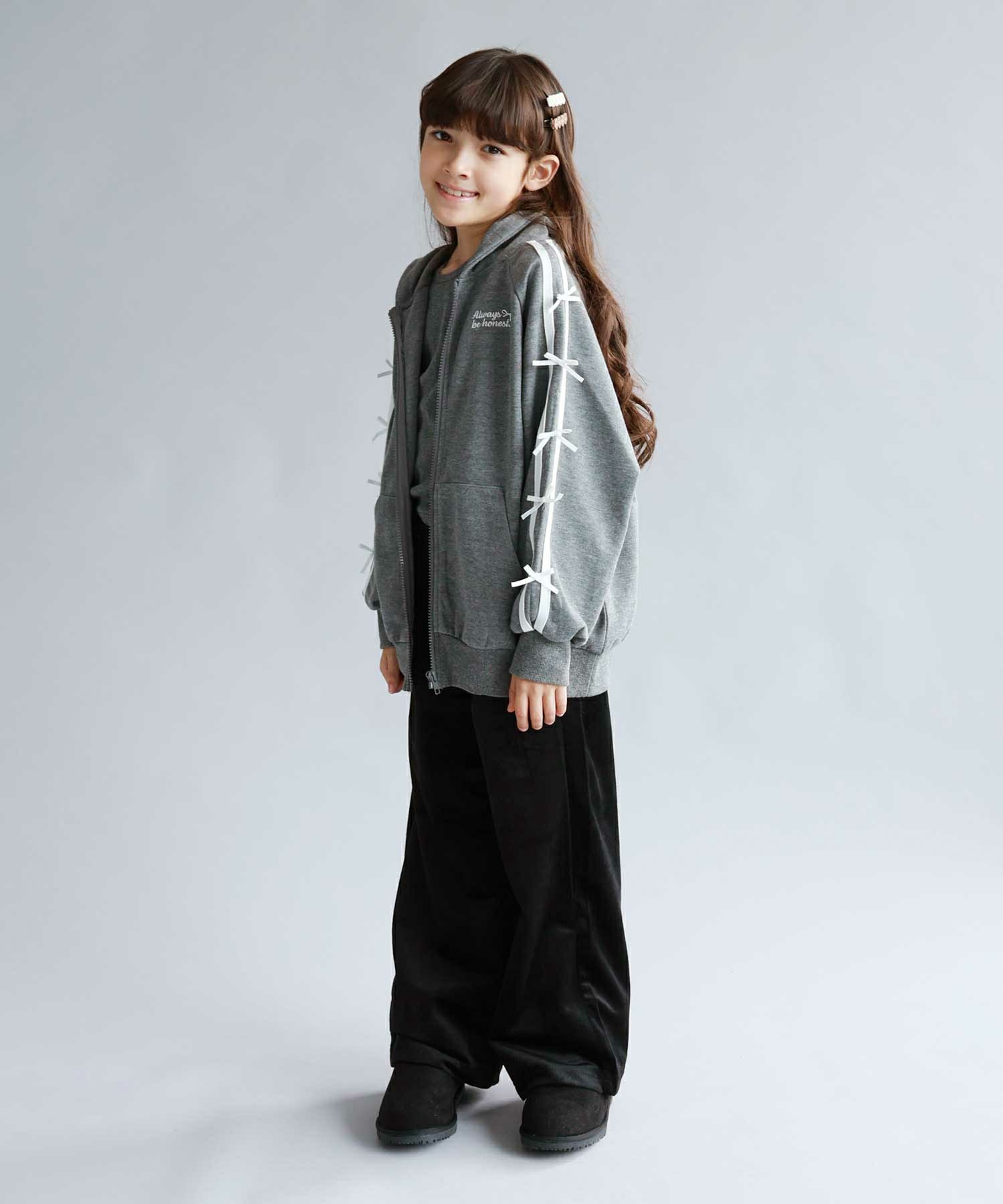 NAVY ベロアコールワイドパンツ キッズ