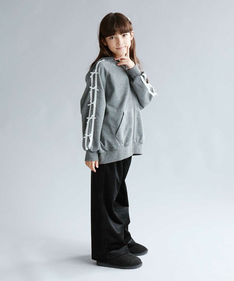 NAVY  ベロアコールワイドパンツ キッズ商品画像-8