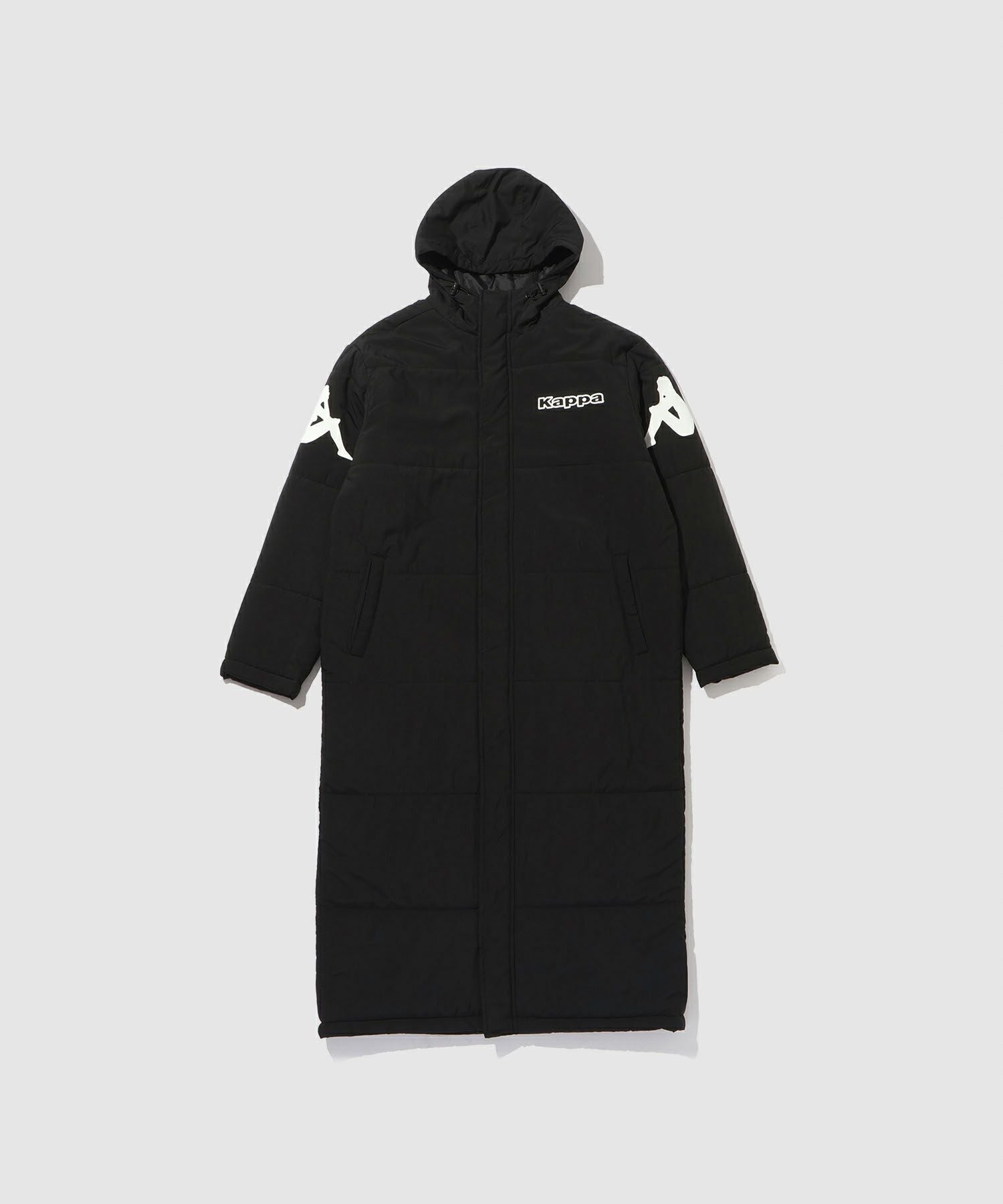 Kappa カッパ ベンチコート 刺繍 ラグビー 大学 ゆるだぼ XXXL 黒 KAPPA ベンチコート メンズ