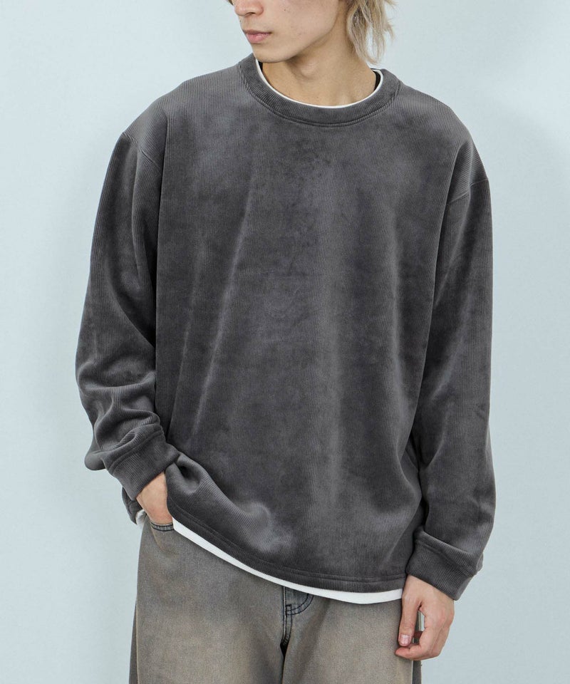 NAVY トロリカットコールクルーネックプルオーバー メンズ商品画像-2