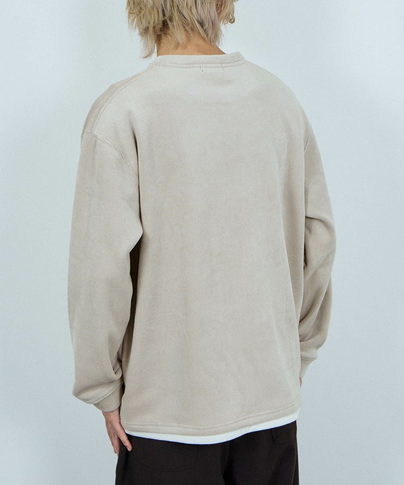 NAVY トロリカットコールクルーネックプルオーバー メンズ商品画像-5