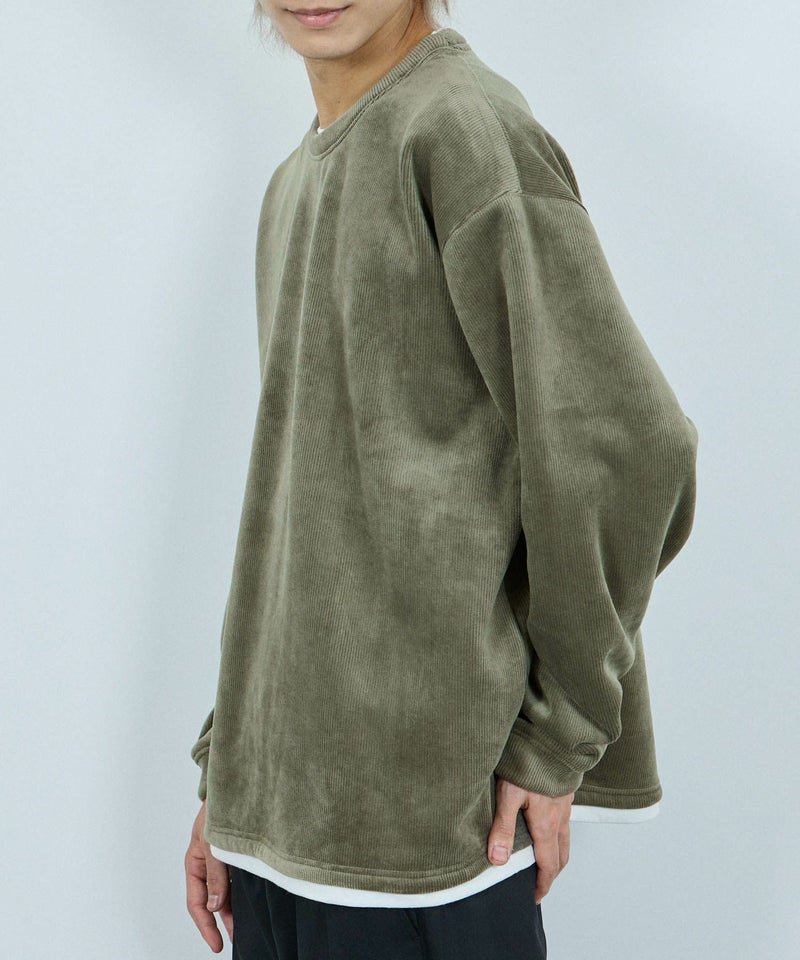 NAVY トロリカットコールクルーネックプルオーバー メンズ商品画像-11