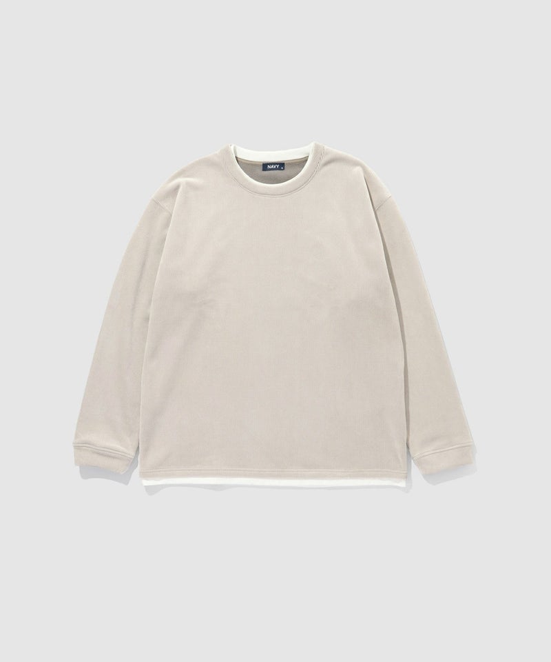 NAVY トロリカットコールクルーネックプルオーバー メンズ商品画像-13