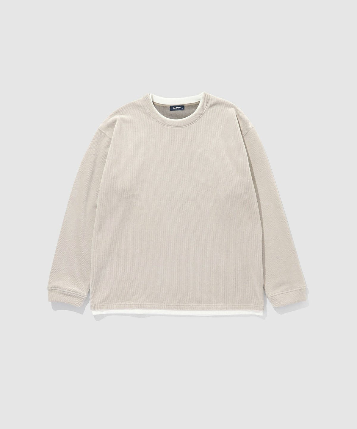 NAVY トロリカットコールクルーネックプルオーバー メンズ