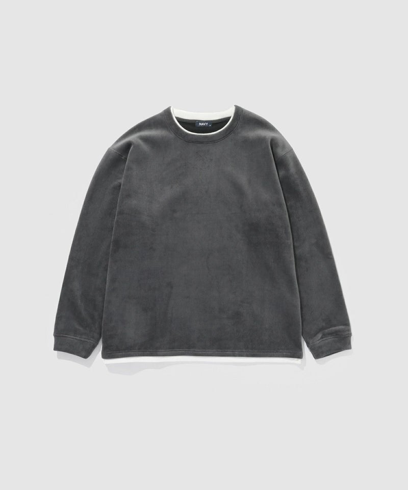 NAVY  トロリカットコールクルーネックプルオーバー メンズ商品画像-14