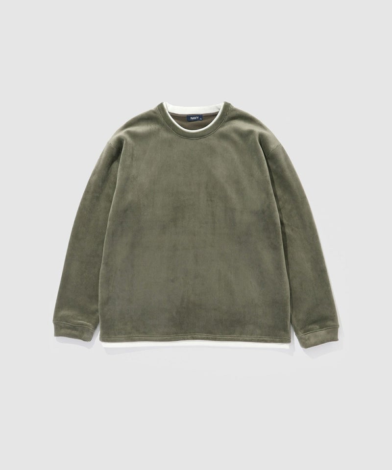 NAVY  トロリカットコールクルーネックプルオーバー メンズ商品画像-15