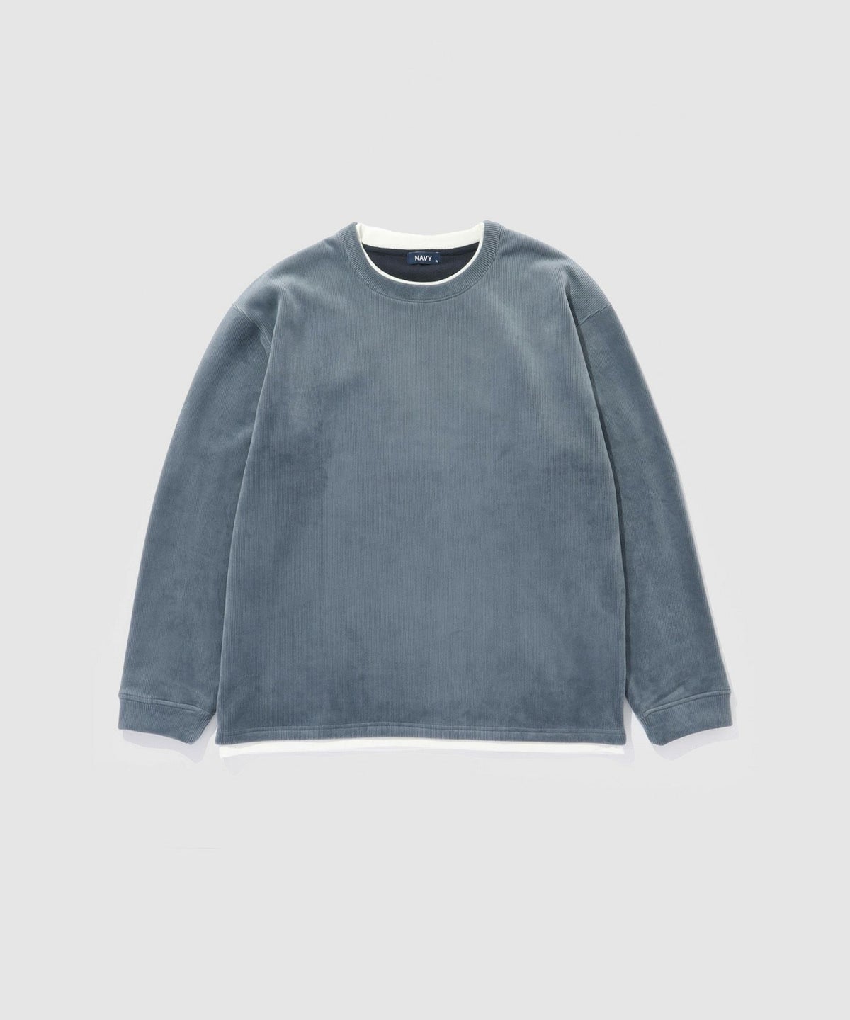 NAVY トロリカットコールクルーネックプルオーバー メンズ