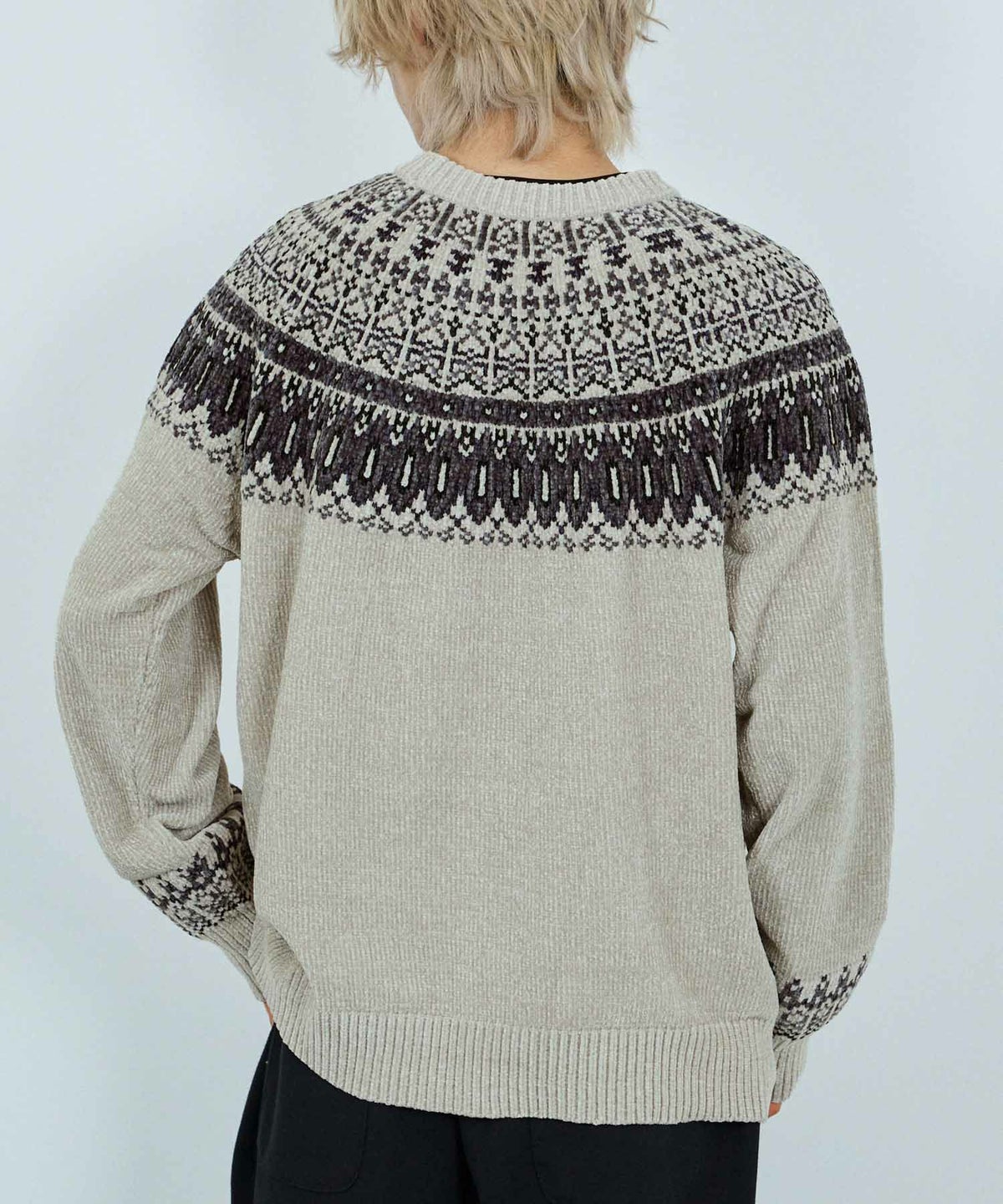 NAVY トロリ求心モールニットプルオーバー メン