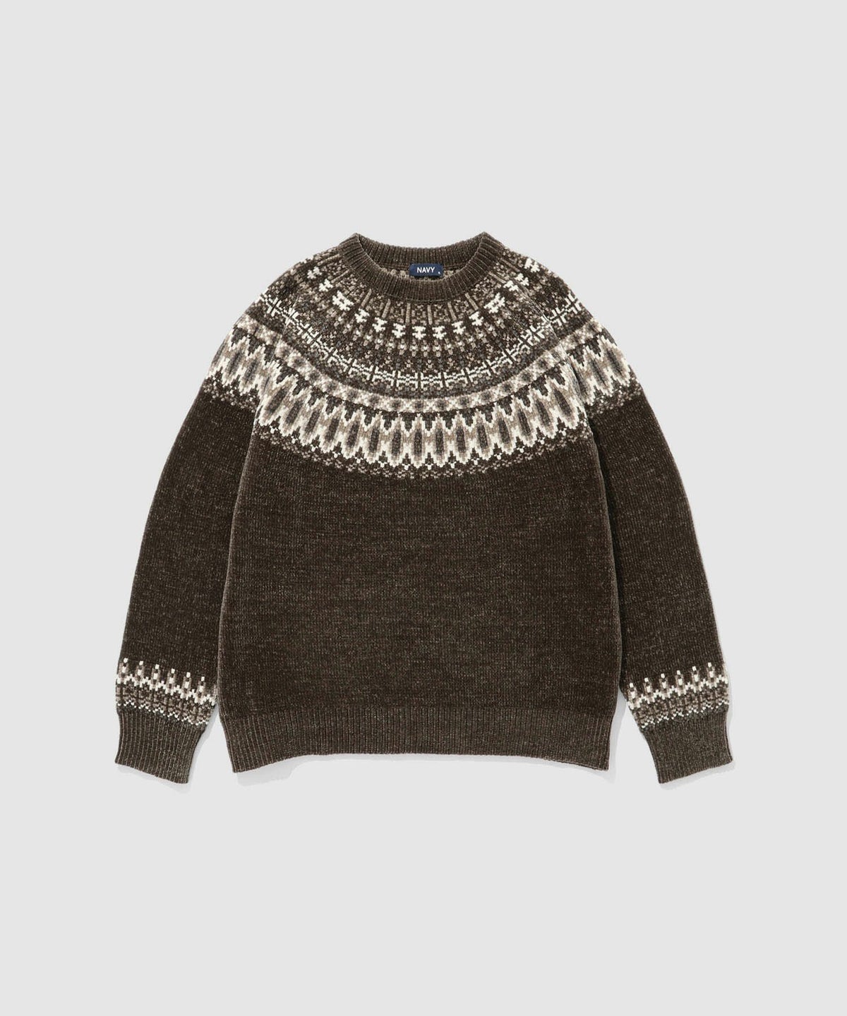 NAVY トロリ求心モールニットプルオーバー メン