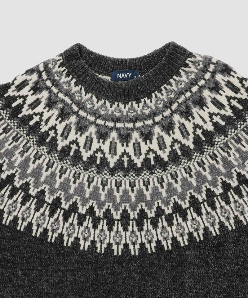 NAVY トロリ求心モールニットプルオーバー メンズ商品画像-19